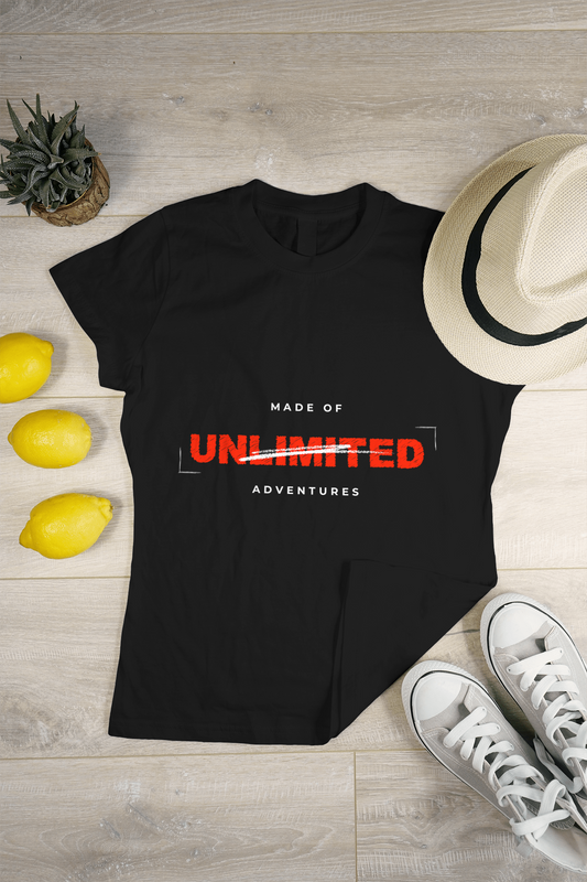 Unlimited-Round Neck, Half Sleeve Tee