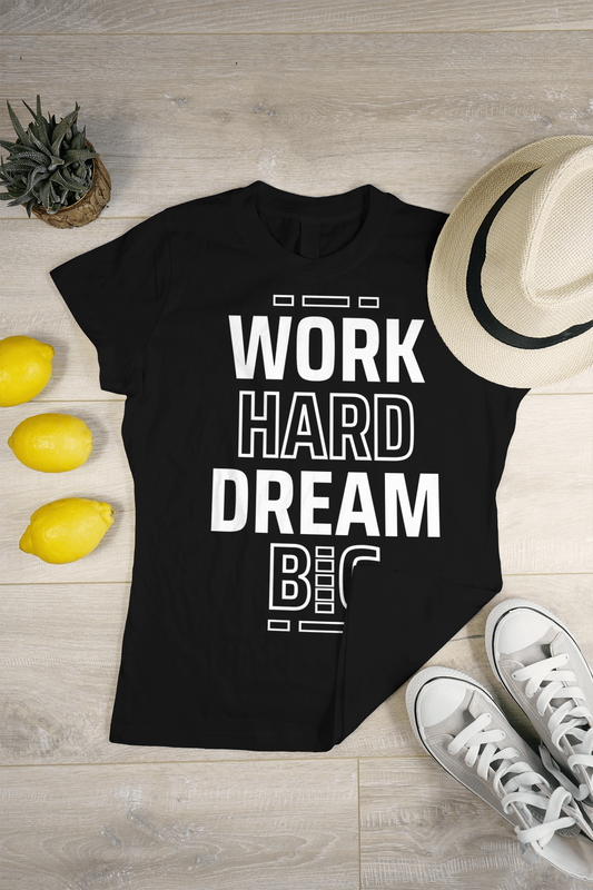 DREAM BIG-Round Neck, Half Sleeve Tee