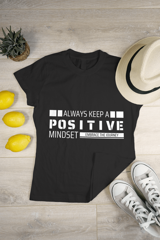 Positive Mindset-Round Neck, Half Sleeve Tee